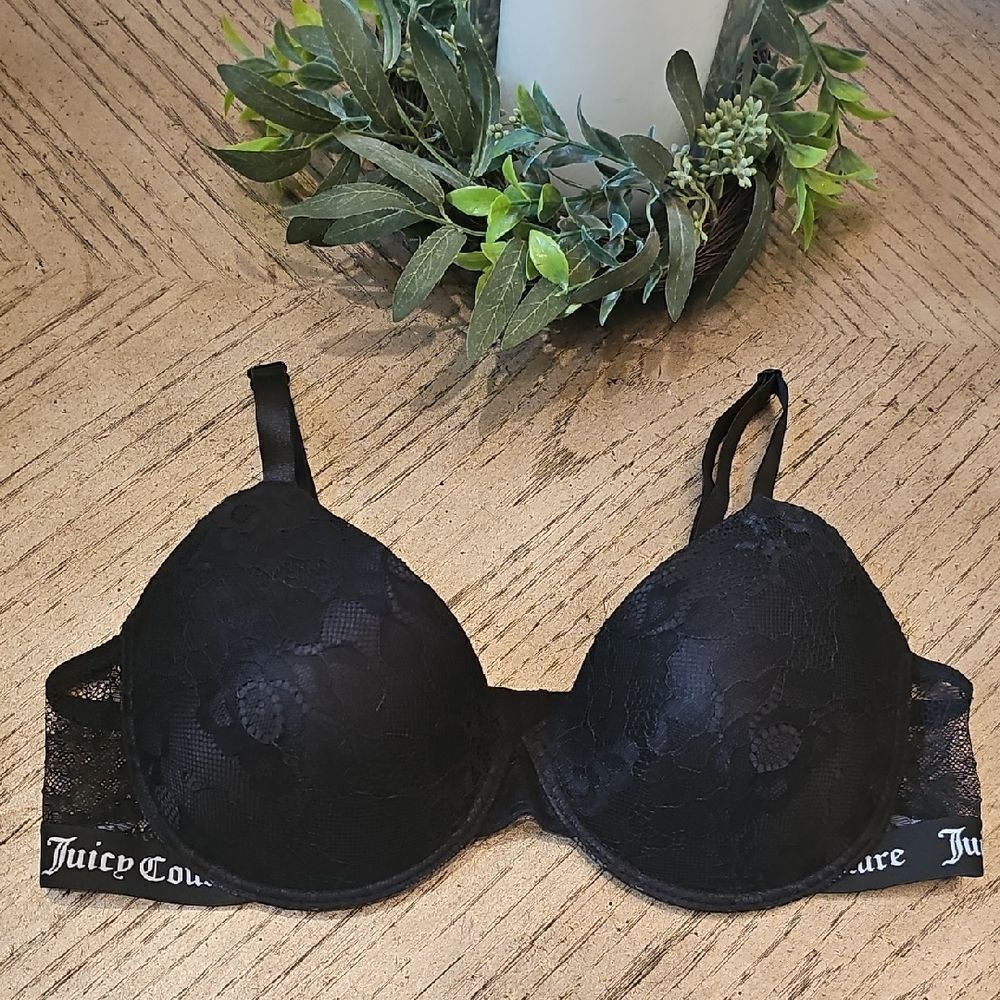 Juicy Couture Black Lace Bra 40C